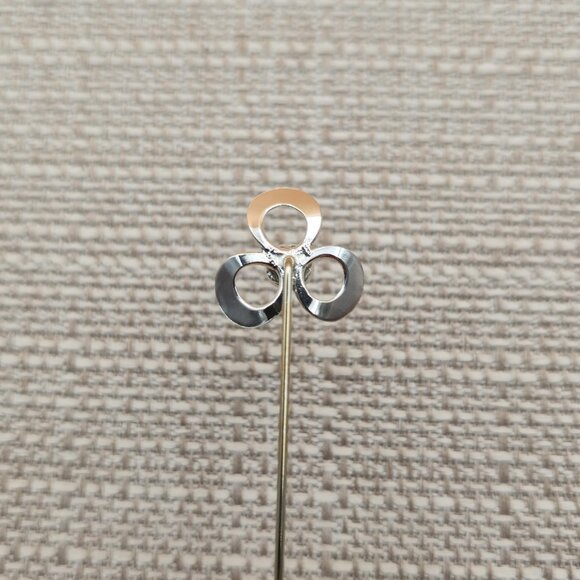 Sterling Silver Cute Simple Flower Pin A5107 - Picture 3 of 6